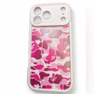 Bape Pink Camo iPhone 17 Pro Max Phone Case - Brand New
